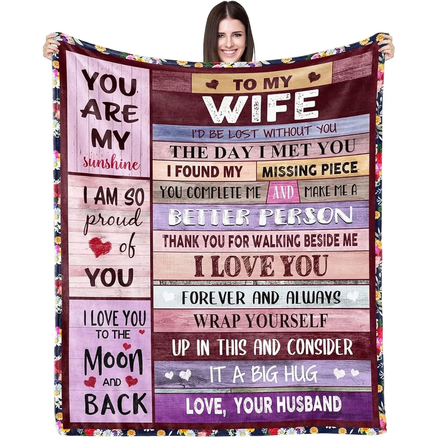 To My Wife Love Blanket from Husband – Forever & Always Gift