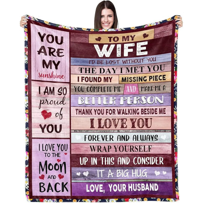 To My Wife Love Blanket from Husband – Forever & Always Gift