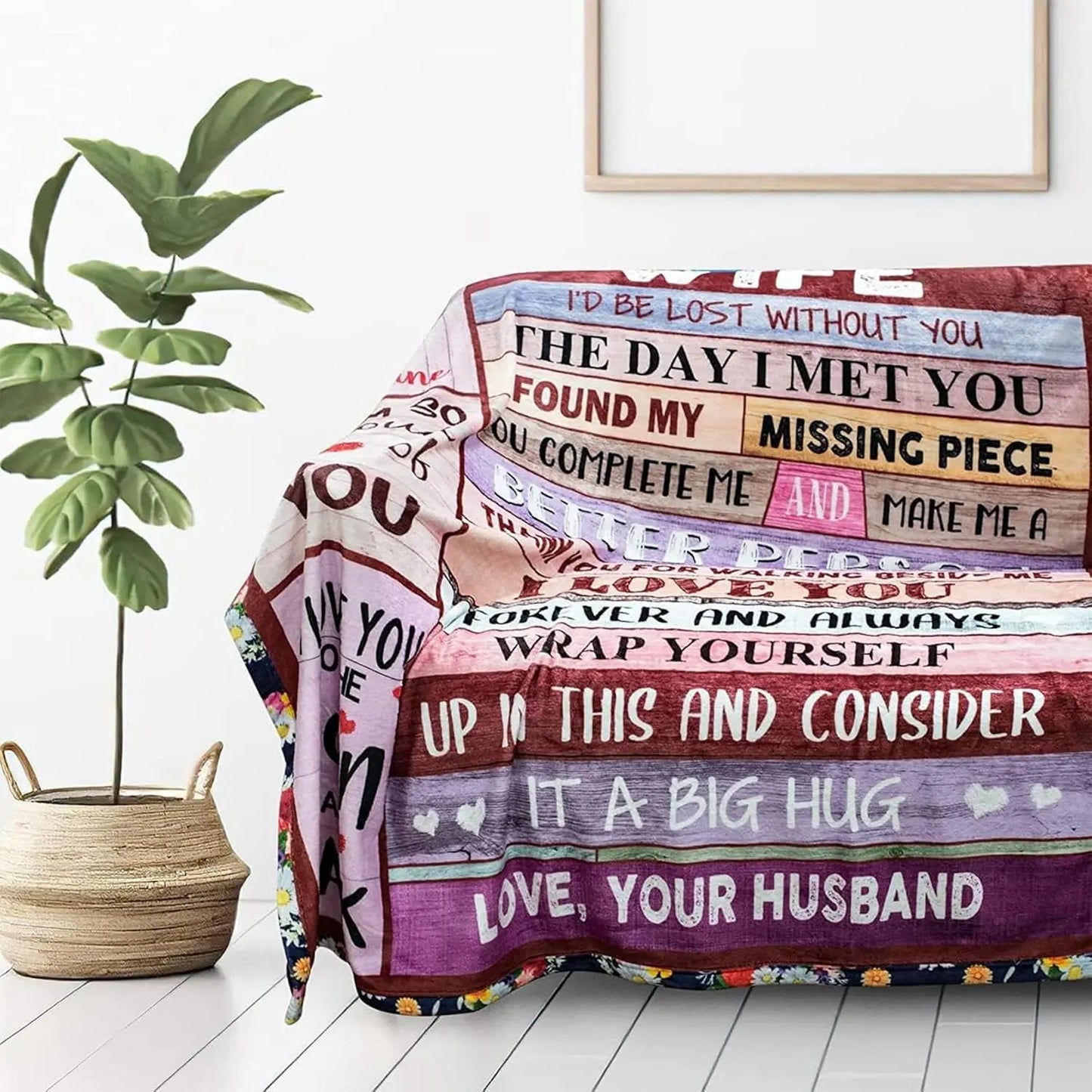 To My Wife Love Blanket from Husband – Forever & Always Gift