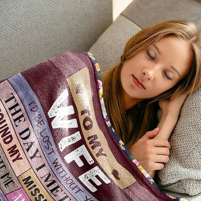 To My Wife Love Blanket from Husband – Forever & Always Gift