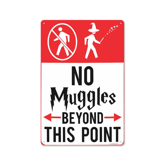 Wizard Access Warning Metal Sign