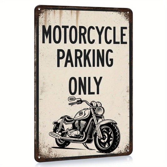 Motorcycle Parking Only Metal Sign