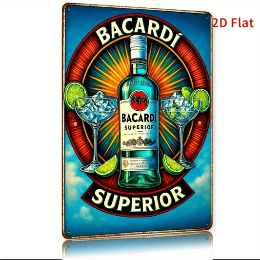 Vintage Rum Cocktail Bar Metal Sign