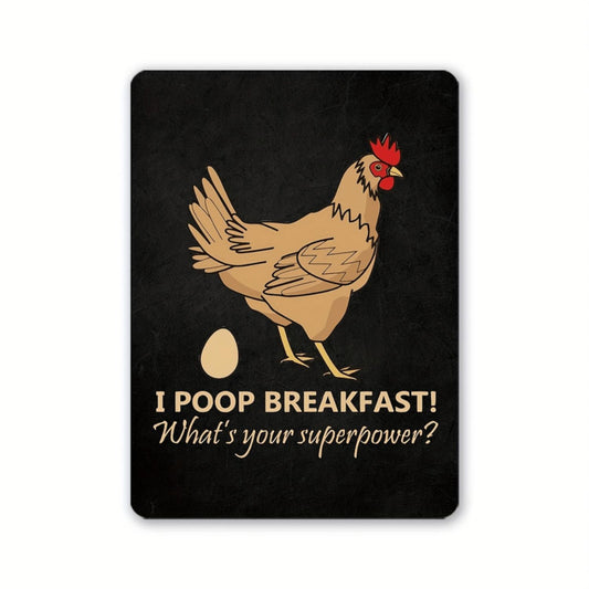 I Poop Breakfast Rooster Fridge Magnet