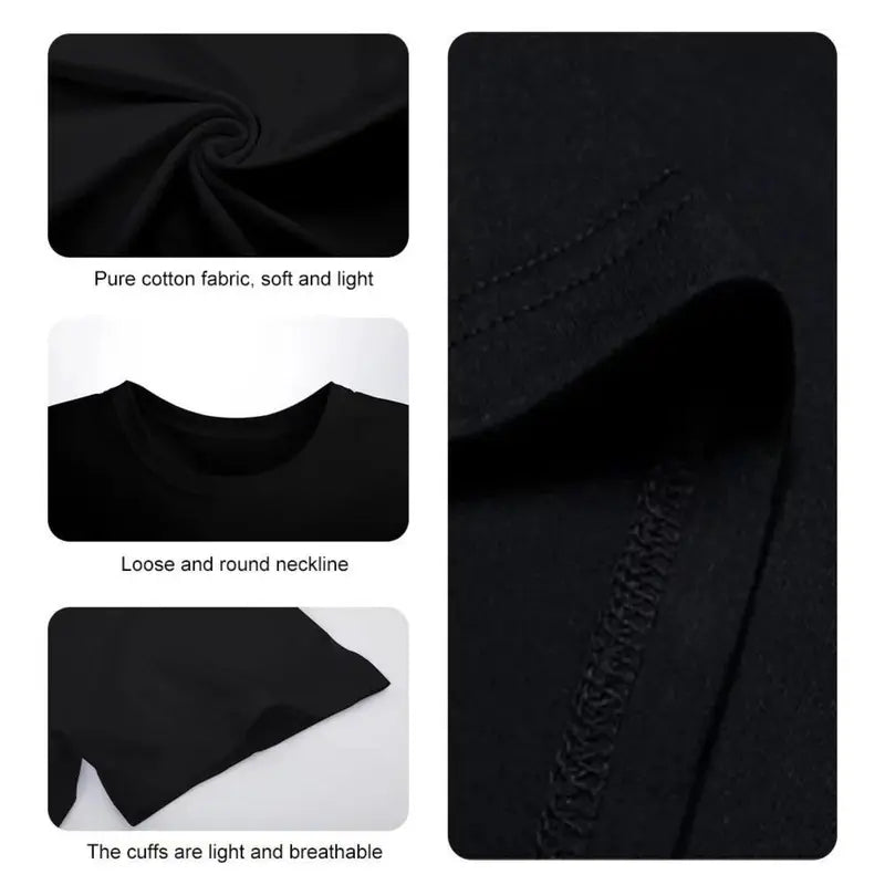 Black custom T-shirt fabric close-up showing soft breathable material