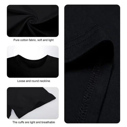 Black custom T-shirt fabric close-up showing soft breathable material