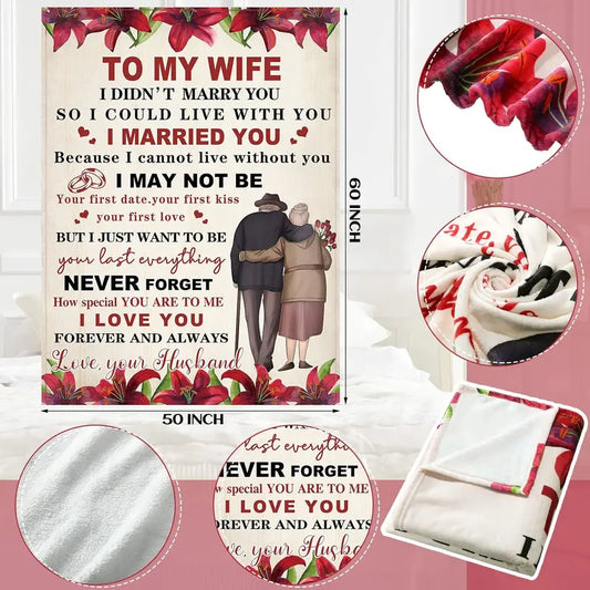 To My Wife Love Blanket from Husband – Forever & Always Gift
