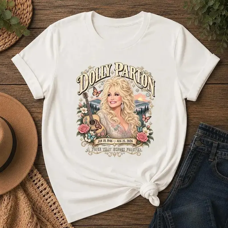 Dolly Parton Memorial T-Shirt – Country Music Legend Tribute Graphic Tee