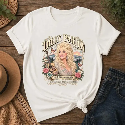 Dolly Parton Memorial T-Shirt – Country Music Legend Tribute Graphic Tee