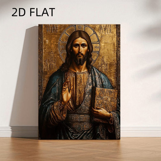 Christ Pantocrator Icon Christian Canvas Wall Art