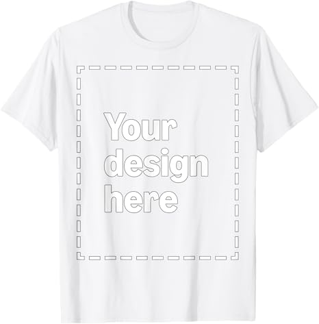 Add Your Own and Text Design Custom Personalized Adult T-Shirt Tee