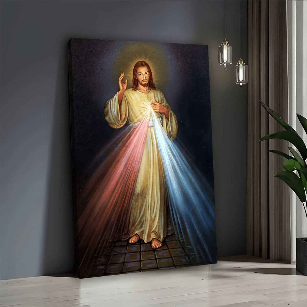 Divine Mercy Jesus Catholic Canvas Wall Art