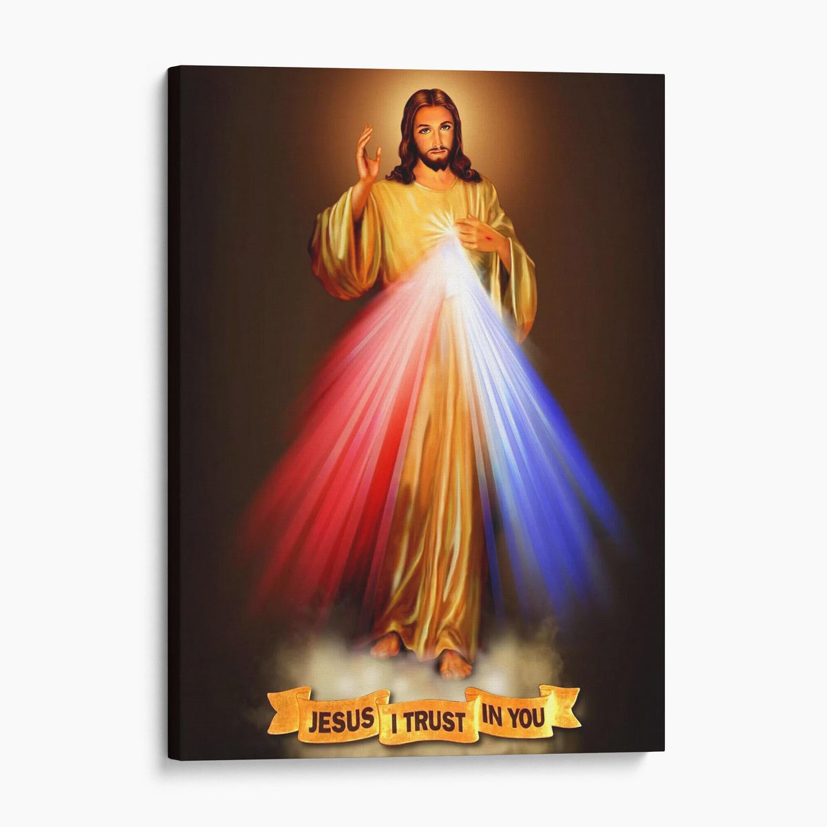 Jesus I Trust in You Divine Mercy Christian Canvas Wall Art
