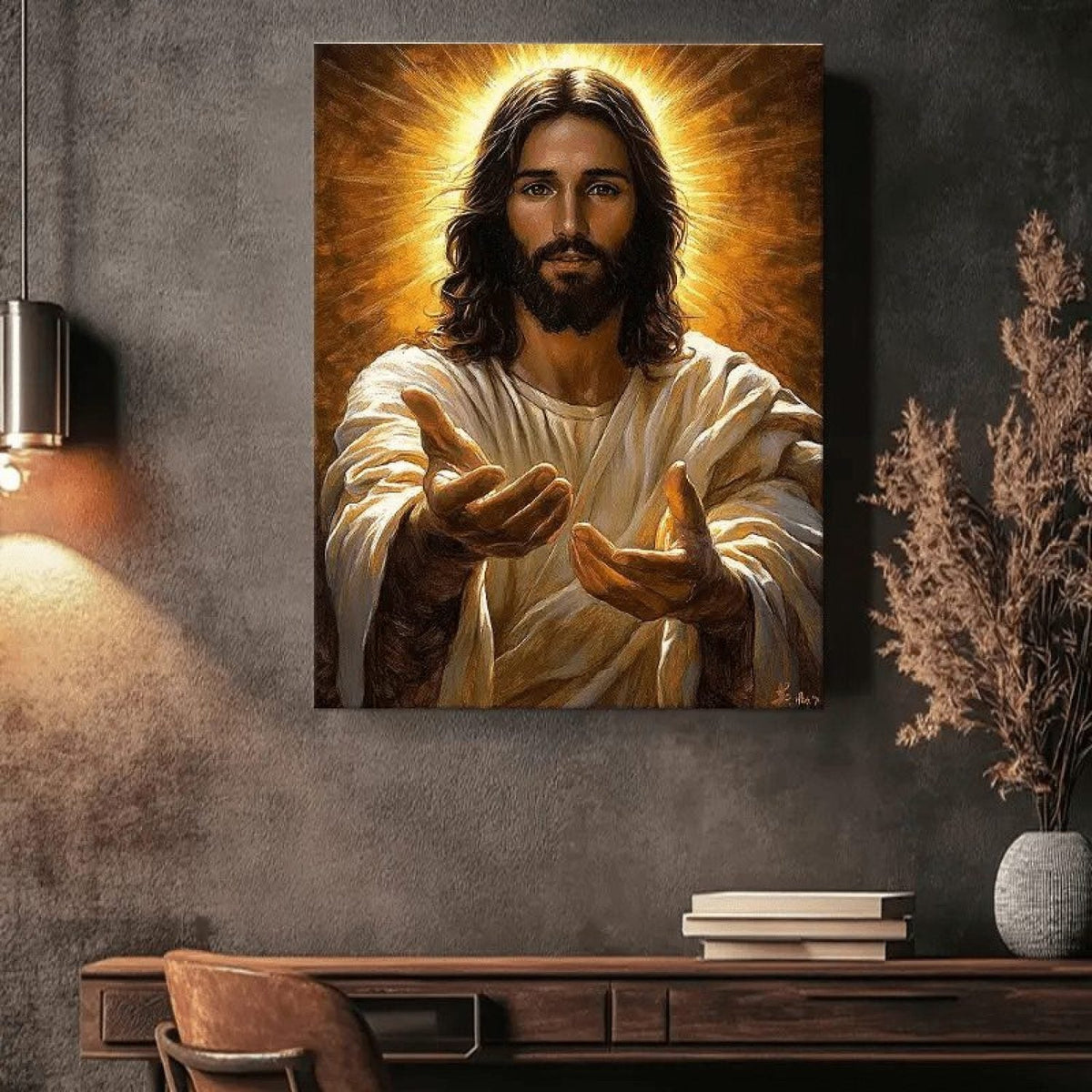 Jesus With Open Arms Christian Canvas Wall Art