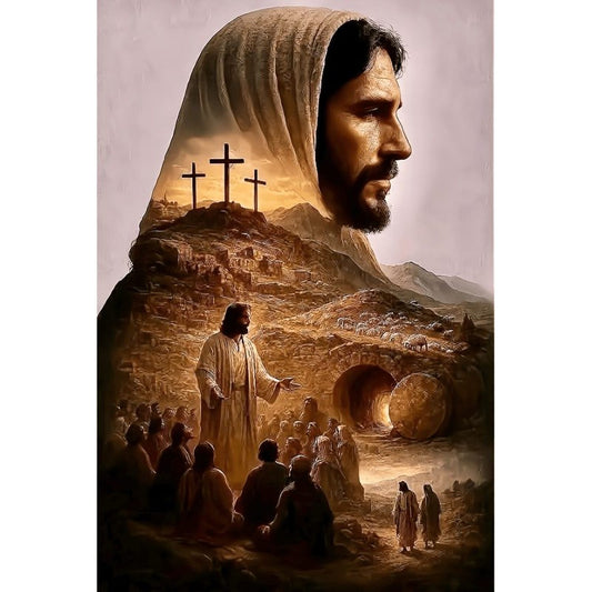 Resurrection of Jesus at the Empty Tomb Christian Canvas Wall Art