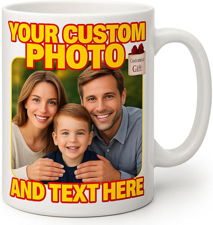 Add Your Own and Text Design Custom Personalized Mug