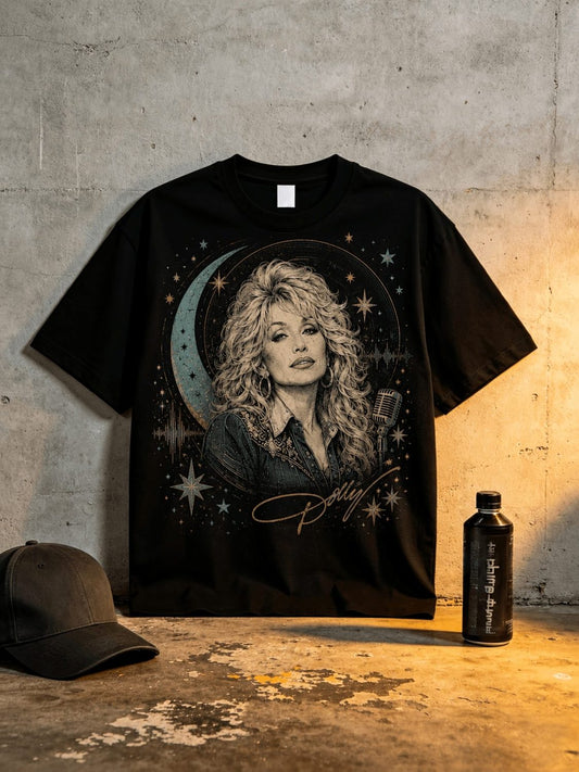 Dolly Parton Signature Country Music Graphic T-Shirt