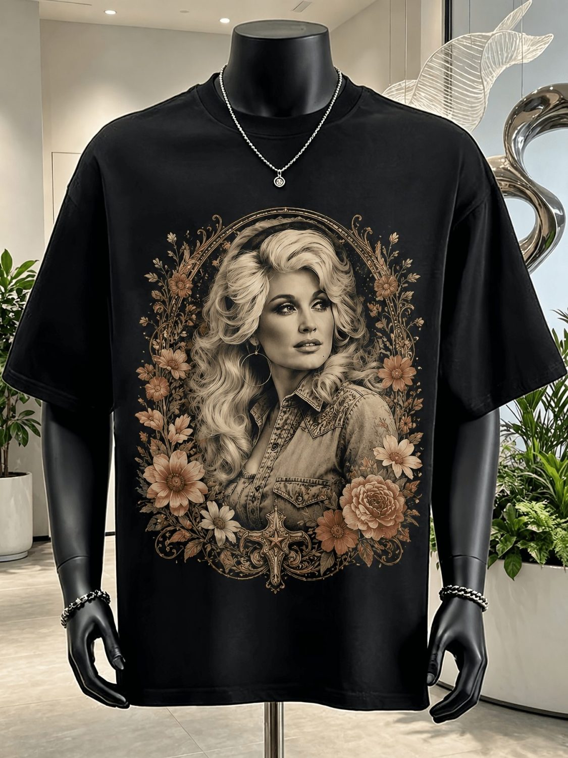 Dolly Parton Retro Wildflowers Country Music T-Shirt