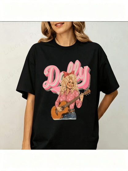 Women's Plus Size Retro Dolly Graphic T-Shirt