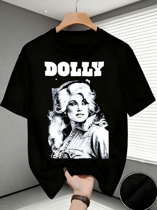 Dolly Parton Black Country Music Graphic T-Shirt