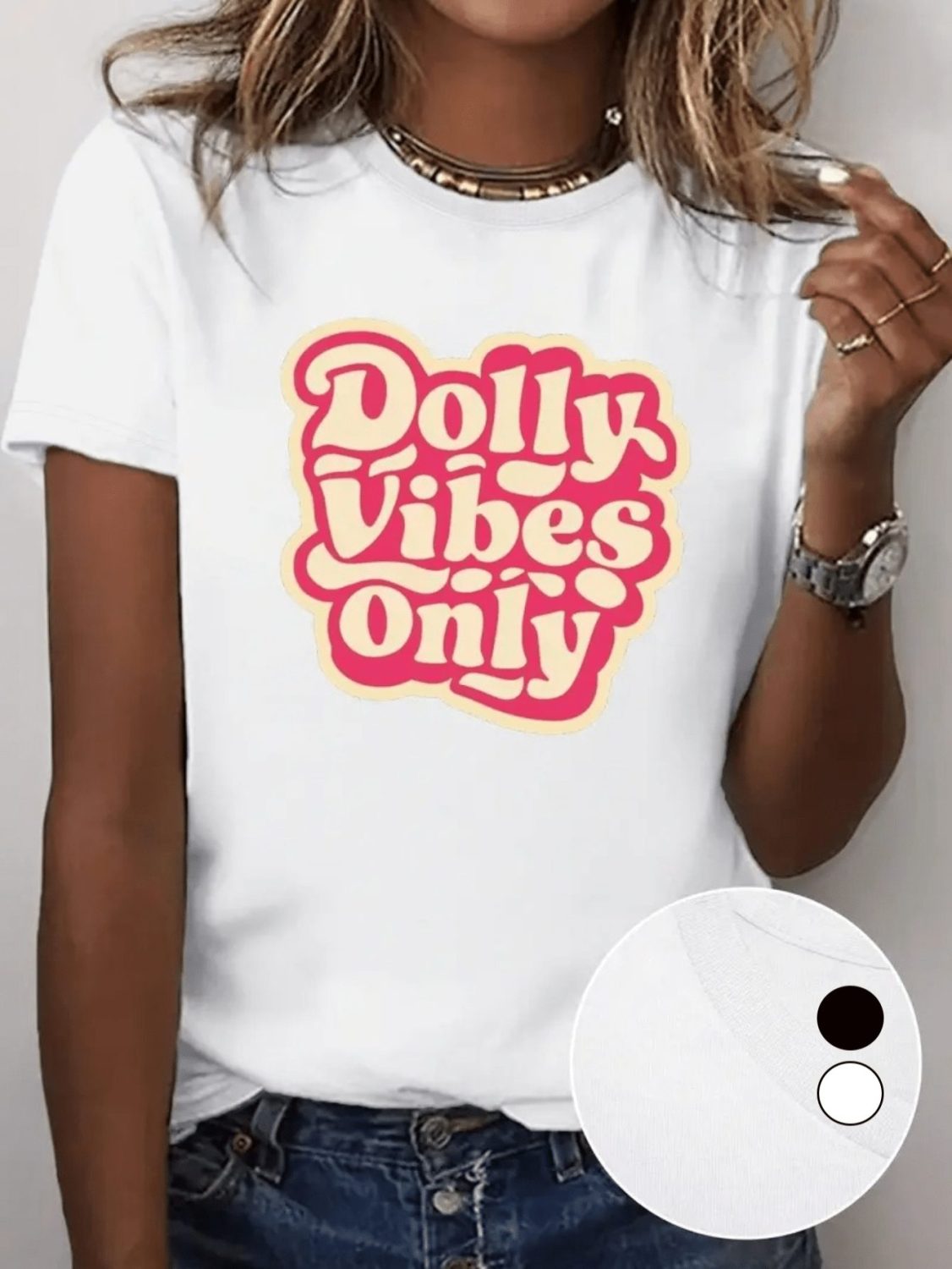 Dolly Vibes Only Retro Graphic T-Shirt
