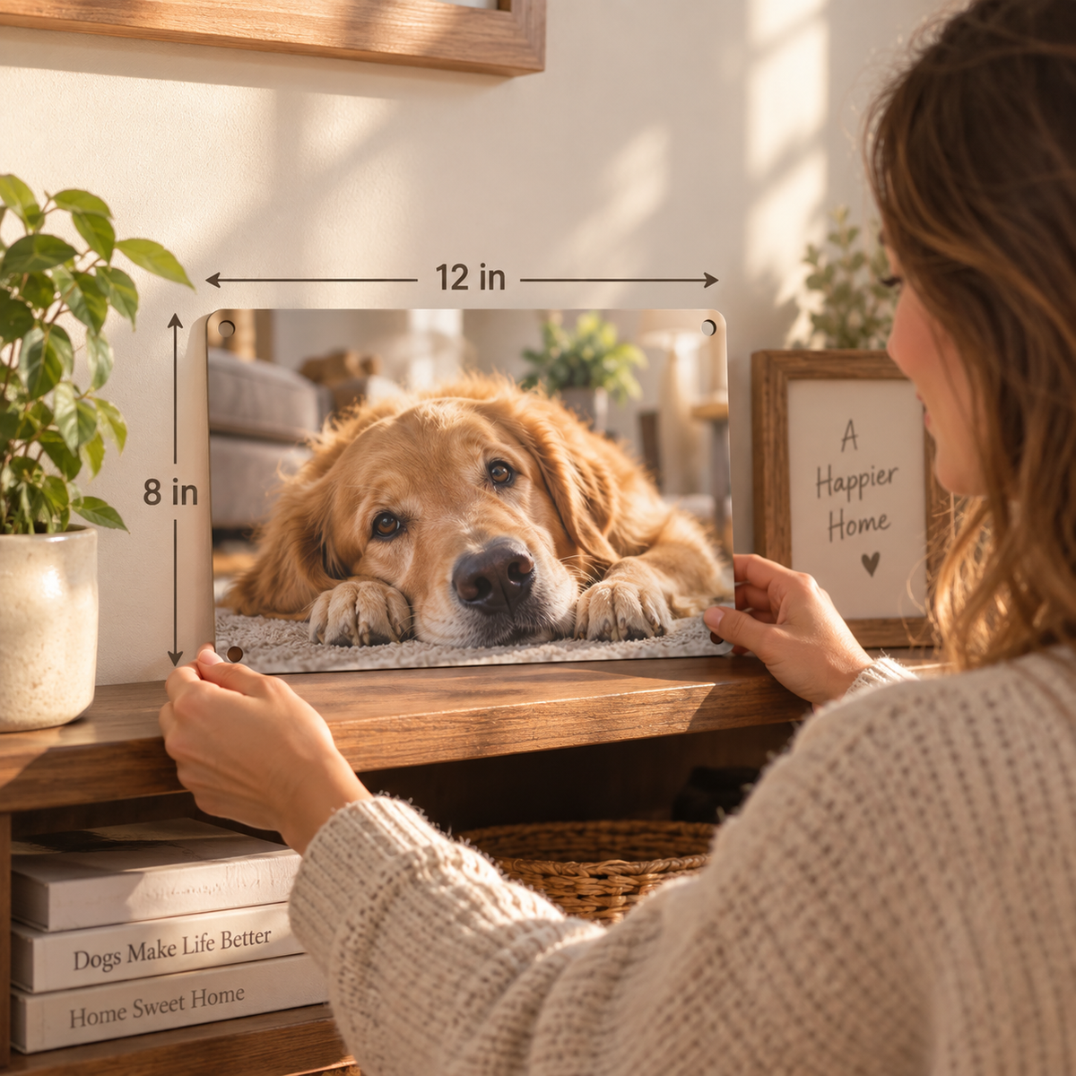 Personalized pet memorial metal sign