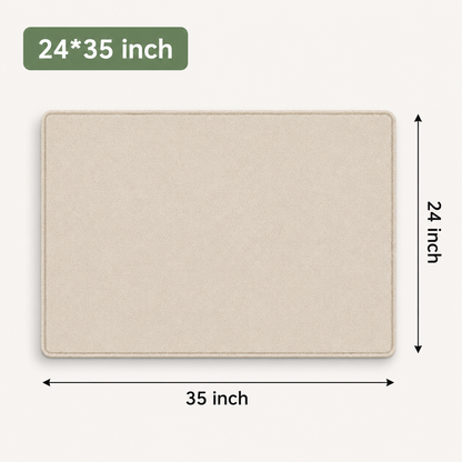 Non-custom floor mat size 35 by 24 inches