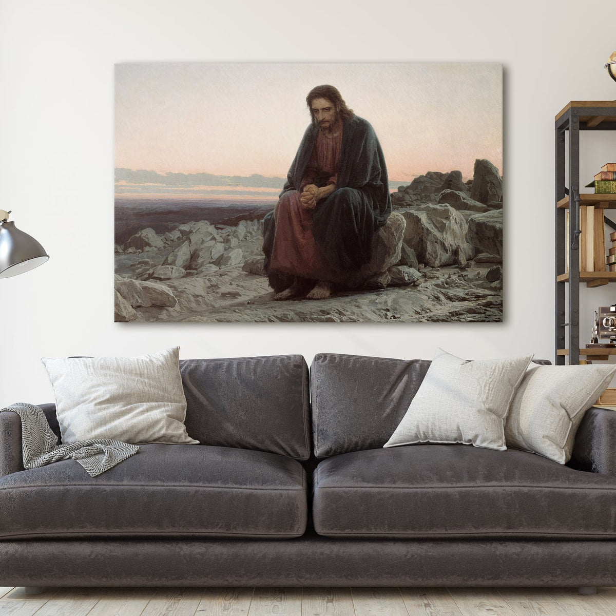 Jesus Christ in the Wilderness canvas wall art room display
