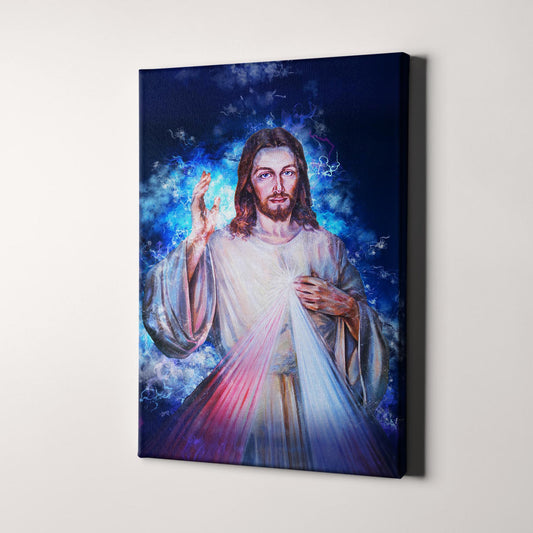 Jesus Christ Sacred Heart Catholic canvas wall art