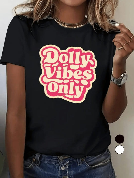 Dolly Vibes Only Retro Graphic T-Shirt