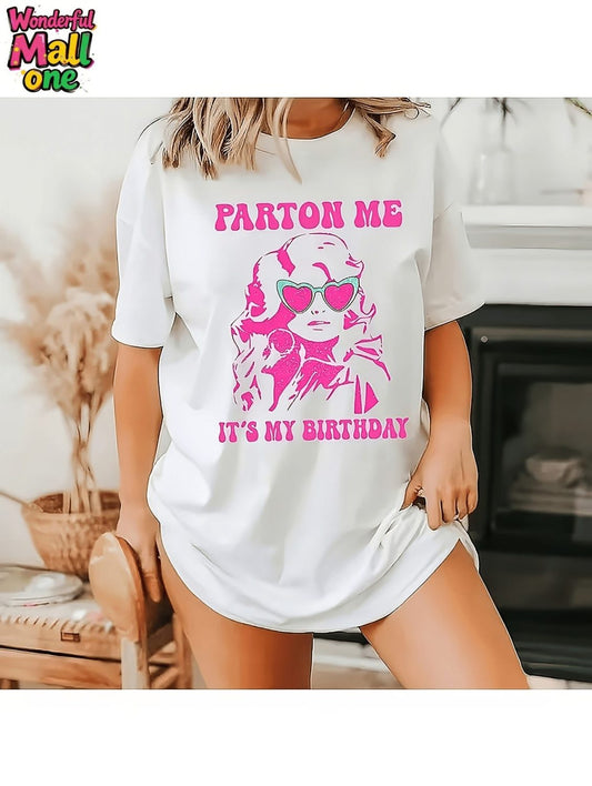 Dolly Parton Pink Birthday Graphic T-Shirt